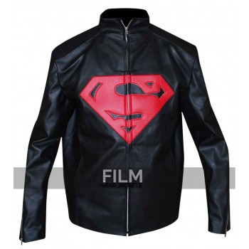 Superman Stylish Black Leather Jacket